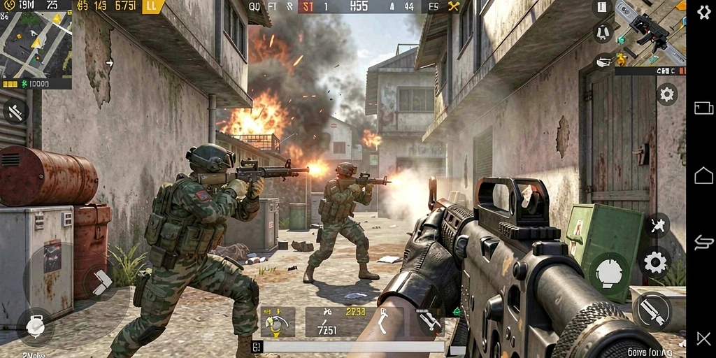 Tangkapan layar gameplay 2757 dengan aksi seru dari pertempuran FPS.
