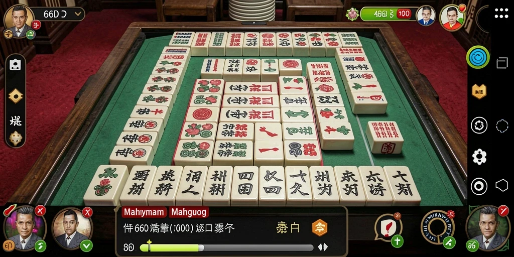 Tampilan gameplay menarik dari 66D dengan grafis Mahjong yang indah.