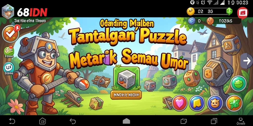Tampilan gameplay Puzzle seru dari 68IDN yang menantang.