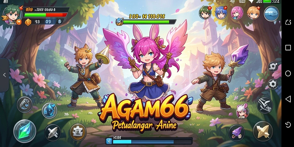 Gameplay AGAM66 yang menarik dengan karakter anime ikonis.