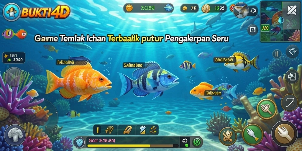 Tampilan gameplay Tembak Ikan yang penuh warna dan menarik.