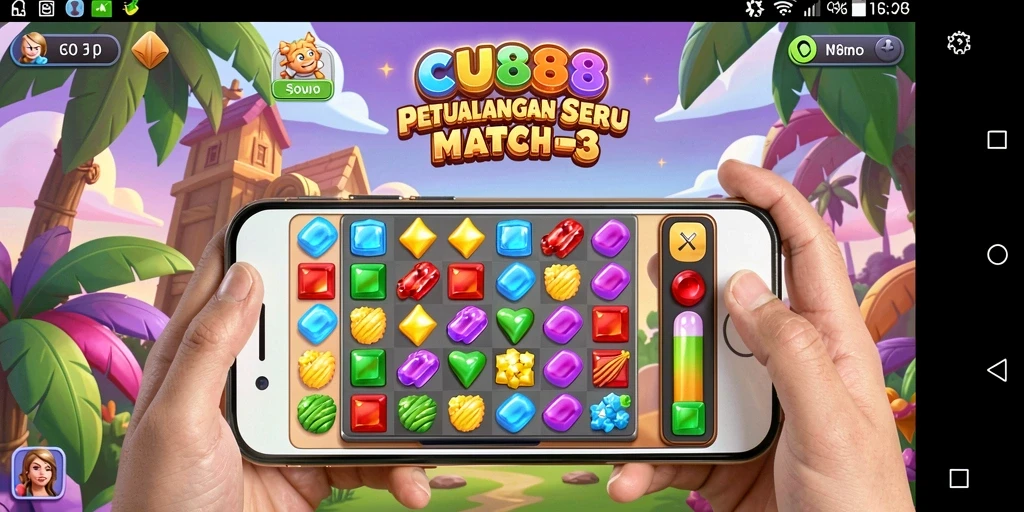 Tangkapan layar gameplay CU888 yang penuh warna dan seru.