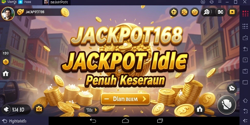 Screenshot JACKPOT168 menampilkan gameplay Idle yang seru.