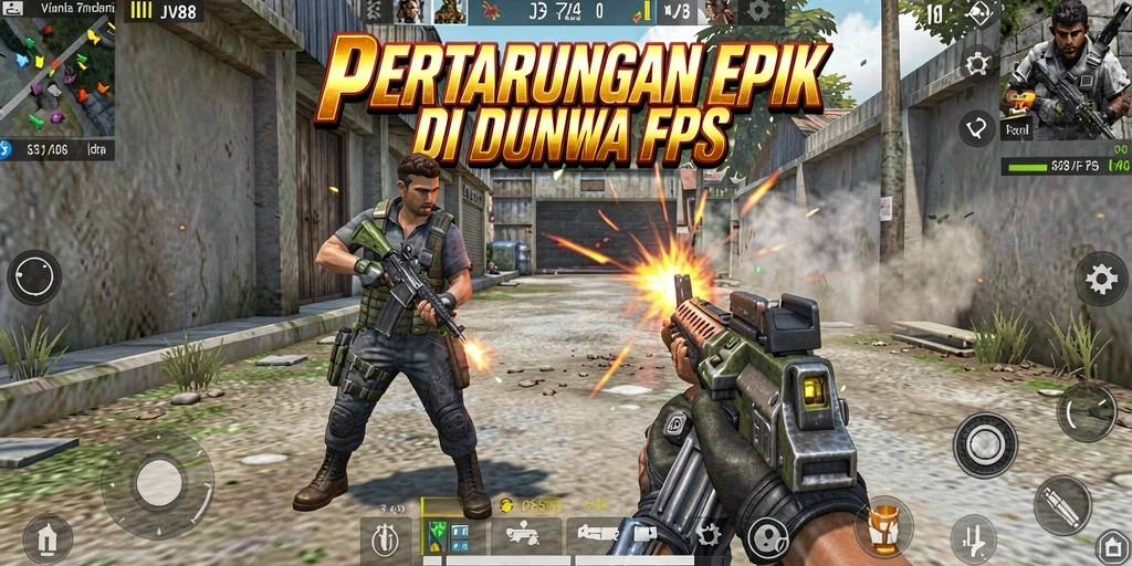 Screenshot utama JV88 menampilkan aksi pertarungan dengan efek visual yang memukau.