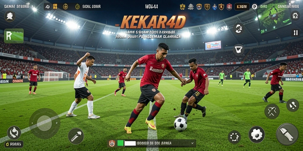 Screenshot gameplay seru dalam pertandingan sepak bola KEKAR4D.