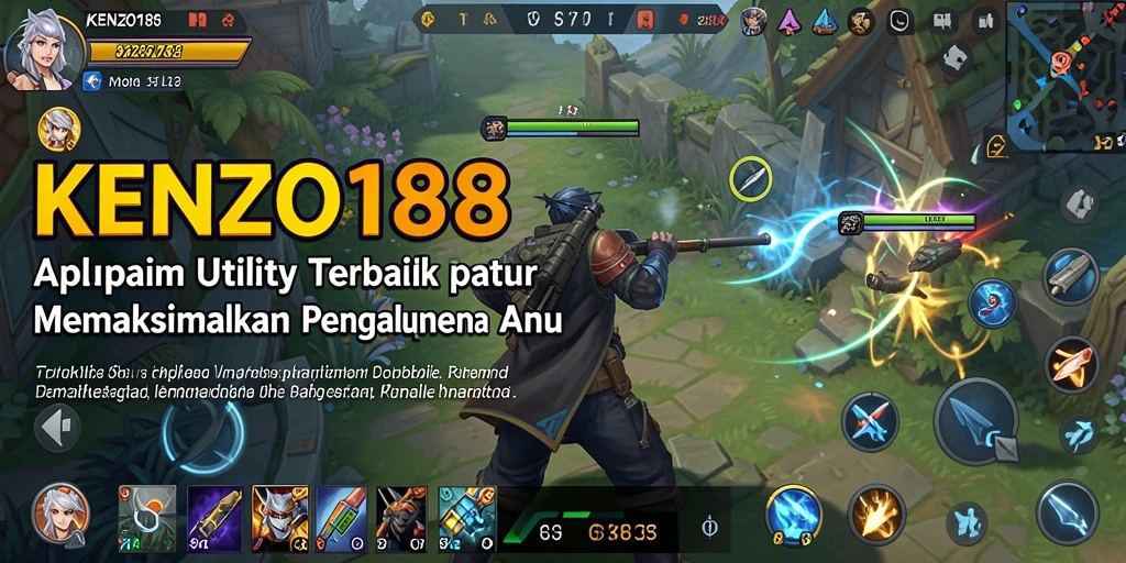 Tampilan utama aplikasi KENZO188 dengan fitur Utility yang bermanfaat.
