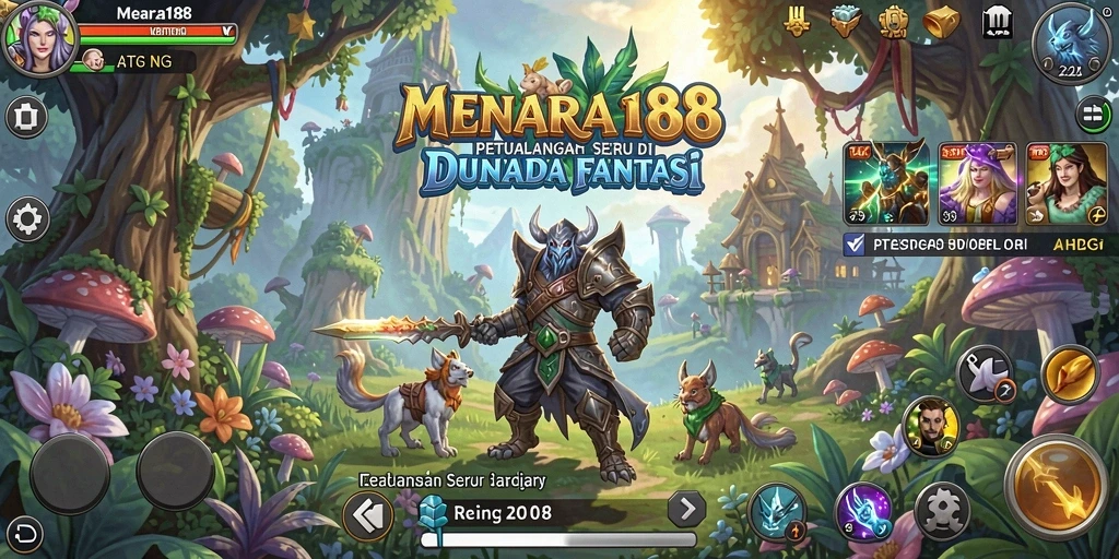 Tampilan menakjubkan dari gameplay petualangan di MENARA188.