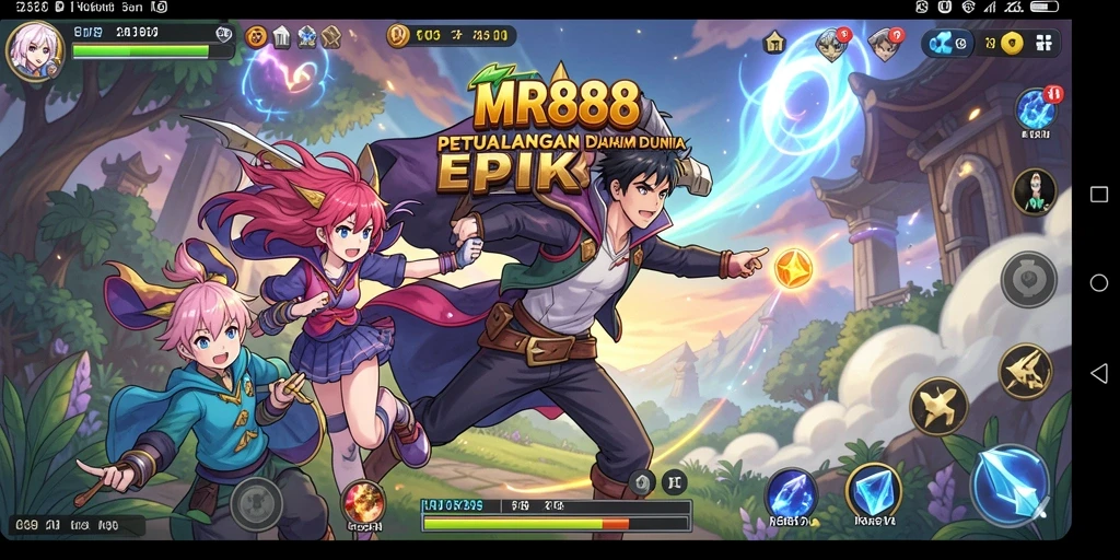 Tampilan gameplay unik dari MR888 dalam dunia Anime.