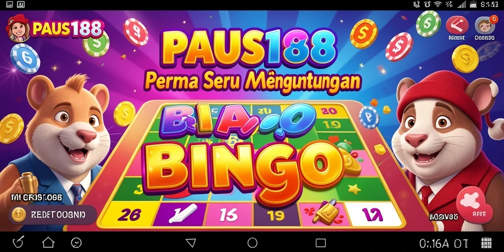 Tampilan seru gameplay Bingo di PAUS188.