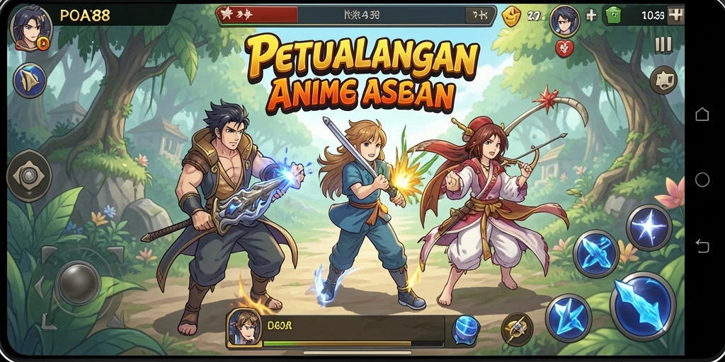 Tampilan gameplay POA88 yang menakjubkan dan karakter Anime yang berwarna-warni.