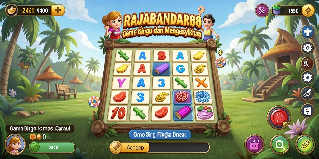 Tampilan menarik dari gameplay Bingo RAJABANDAR88 yang seru.