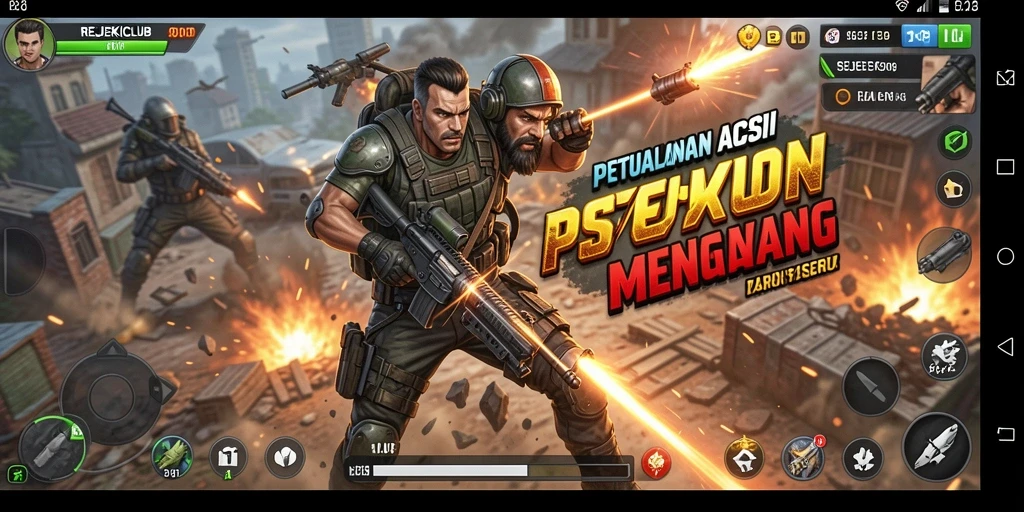 Gameplay seru di REJEKICLUB yang penuh aksi.