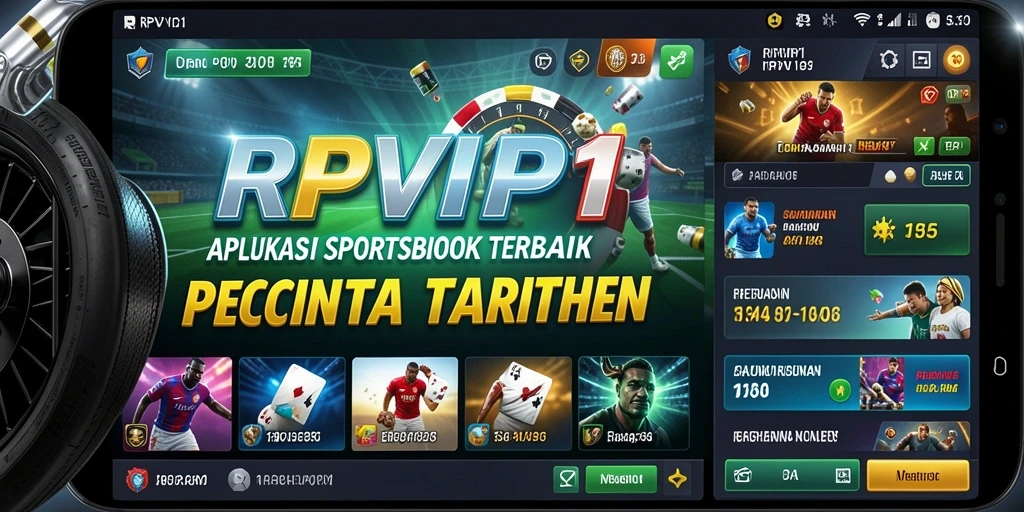 Tampilan utama RPVIP1 menampilkan berbagai pilihan taruhan olahraga.