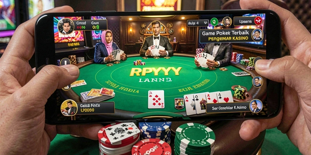 Tampilan gameplay RPYYY menampilkan aksi poker yang mendebarkan.