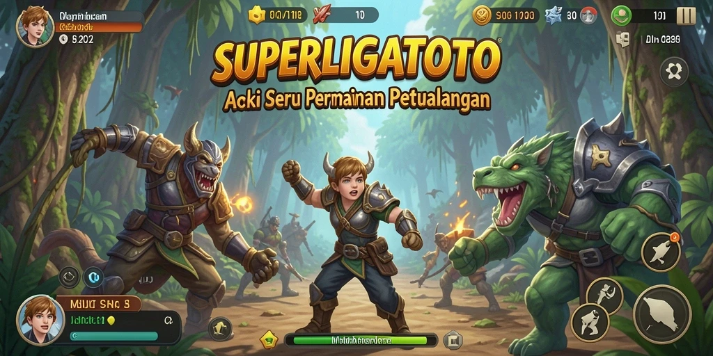 Screenshot SUPERLIGATOTO menampilkan aksi seru penuh tantangan.