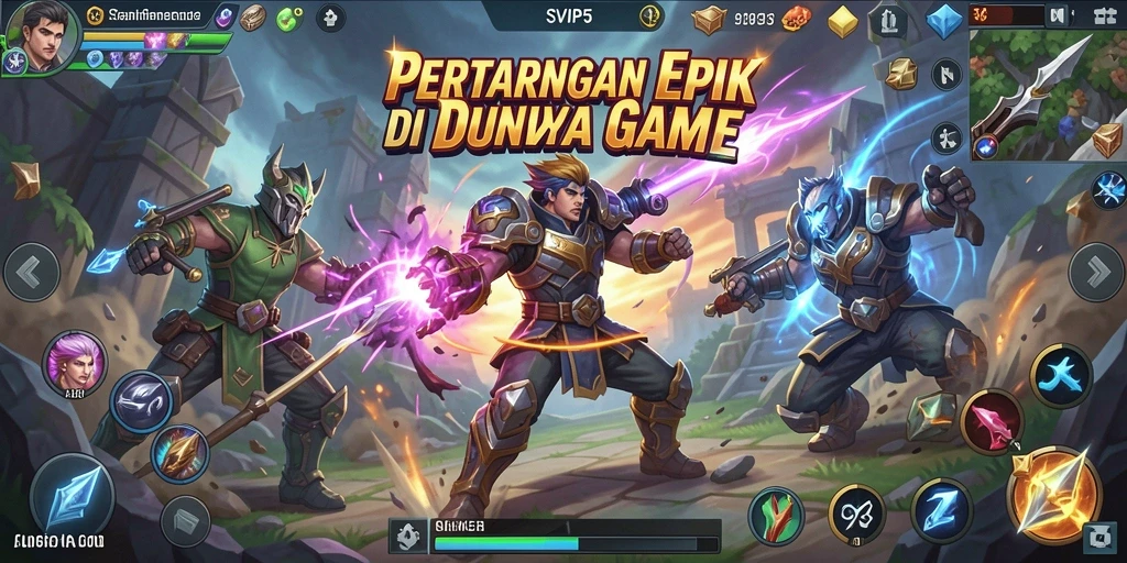 Tangkapan layar utama SVIP5 menampilkan aksi pertarungan yang memukau.