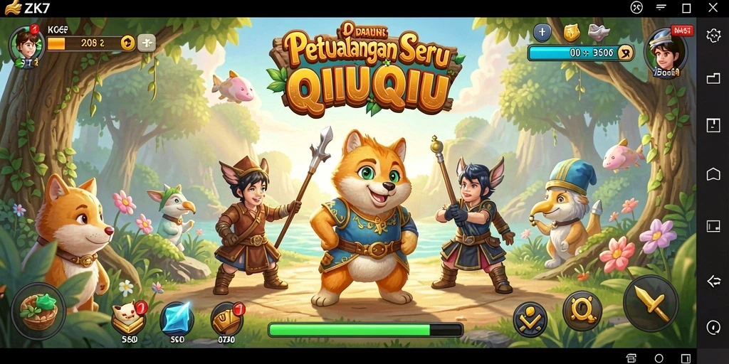 Tampilan gameplay menarik dalam QiuQiu ZK7.